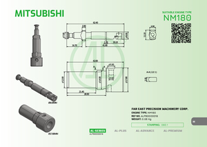 แบรนด์ใหม่จากไต้หวันสำหรับ M15 M14 M16 NM180มิตซูบิชิ NM16 NM155เครื่องยนต์ดีเซลทางทะเลปั๊ม080.1ลูกสูบประกอบถังลูกสูบ - Product Image 6