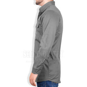 Camisas FR de soldadura para hombres superventas a la moda, ropa de trabajo elástica para hombres, camisas FR de soldadura - Product Image 3