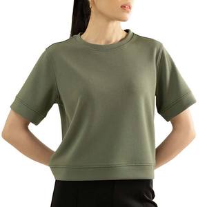 ผู้ผลิตจากปากีสถาน เสื้อครอปท็อปผู้หญิง ดีไซน์ล่าสุด สำหรับฤดูร้อน ผลิตจากวัสดุโพลีเอสเตอร์/คอตตอน ระบายอากาศได้ดี แห้งเร็ว เป็นมิตรต่อสิ่งแวดล้อม - Product Image 1
