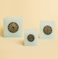 Bougeoirs en cire marocaine fabriqués à la main au pastel Décoration personnalisée pour maison et hôtel Lampes de table pour bougies chauffe-plat marocaines
