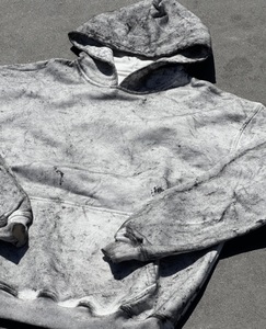 เสื้อฮู้ดดี้ผู้ชายทรงโอเวอร์ไซส์ ผ้าคอตตอน 100% ซันเฟดแบบวินเทจ ล้างสีแบบวินเทจ - Product Image 3