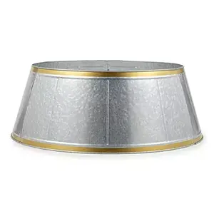 Customized Galvanized <b>Christmas</b> <b>Tree</b> Collar in Hammered Design New Look Metal <b>Christmas</b> <b>Tree</b> <b>Stand</b> for <b>Christmas</b> Decoration Use - Product Image 4