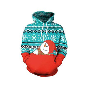 Casual Winter Christmas Hoodies 100% Cotton Zipper-Up Digital Fashion Wear Adult Size Latest Design Custom Logo Wholesale Price - Product Image 6
