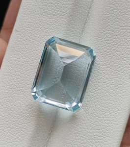 พลอยอะความารีนธรรมชาติทรงแปดเหลี่ยมซานตามาเรียอัญมณีสีฟ้าแบบหลวมส่งตรงจากผู้ผลิตขายส่ง20x30mm ราคา2x4มม. - Product Image 3