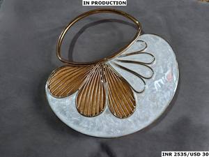 Monedero de noche de diseñador hecho a mano de lujo para damas Latón y madre perla Embrague Bolsos de fiesta de boda de moda - Product Image 5