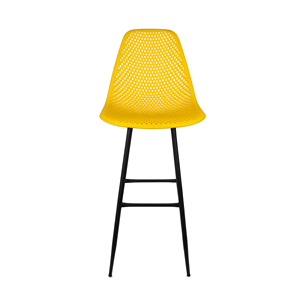 NEWBELLA Sapphire <b>Bar</b> 75 <b>Bar</b> Stool 75 cm Yellow Glass Fiber Reinforced PP for Kitchen Island and Home <b>Bar</b> Made in Turkey - Product Image 2