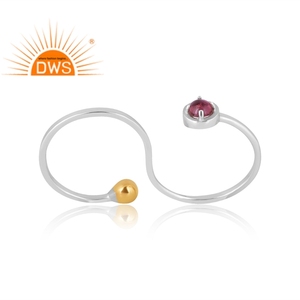Último diseño de anillo de piedras preciosas de turmalina Rosa Natural de plata esterlina, joyería de diseño personalizado para mujer, regalo para ella - Product Image 1