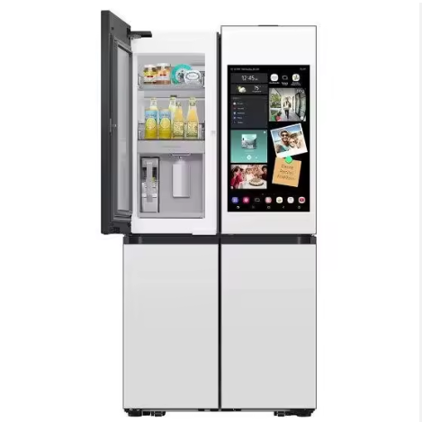 Factory Sealed Beespoke 29 Cu Ft Fleex Refrigeerator with AI Faamily Huub & Viision Insiide 4-Doorr Sttannless Steel, Ouutdoor