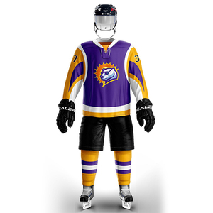 Maillot de hockey sur glace d'équipe personnalisé Qualité supérieure Matériau respirant Fabrication OEM Ensemble de soutien Style - Product Image 1