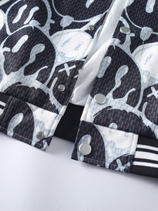 Fabricant personnalisé de haute qualité Veste universitaire hiver et automne vintage en cuir pour hommes, baseball Letterman Sublimation Emojis - Product Image 5