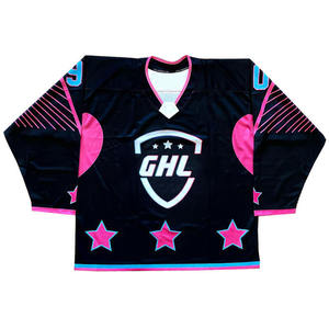 Maillot de hockey sur glace écologique et respirant avec logo personnalisé 100% polyester broderie 3D OEM/ODM de haute qualité 2025 - Product Image 1