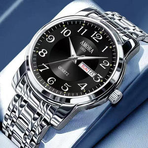 Reloj de Cuarzo Original para Hombre de Negocios, Esfera Hueca No Mecánica, Luminoso, Resistente al Agua, con Calendario, Reloj de Pulsera Casual de Lujo - Product Image 1