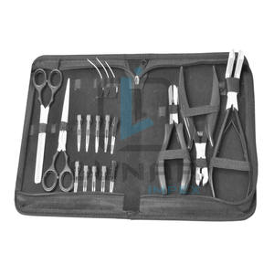 Kit de herramientas de extensión de cabello Pro Tape, herramientas hechas a mano de la mejor calidad para trama, cinta de cabello humano en extensión de cabello en blanco y negro - Product Image 1