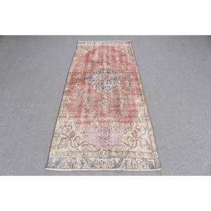 Tapis turc 2,8x6,8 pi (86x208 cm), tapis persan vintage rouge - Product Image 1