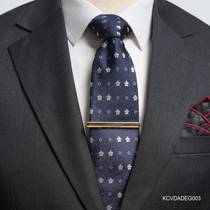 Pince à cravate de luxe plaqué or 18 carats pour hommes Fengshui Gemstone Faceted Smoky Quartz KCVDADEG003 | Collection Tinh Vu | Du Vietnam - Product Image 5