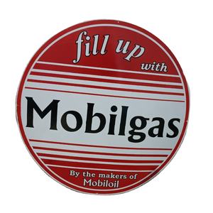 Antique Fuel Station Nameplate Custom Silk Screen Printed Antiqued <b>Iron</b> Vitreous Enamel Signs Letter-Themed Metal <b>Crafts</b> - Product Image 2