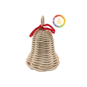 Adornos navideños de ratán hechos a mano de Vietnam natural, decoración navideña ecológica para árbol festivo - Product Image 5
