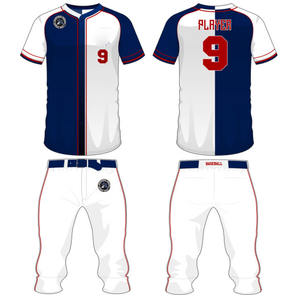 Conjuntos de uniformes de béisbol de manga larga para hombres de alta calidad, traje de sublimación transpirable de talla grande disponible para béisbol y softbol - Product Image 5