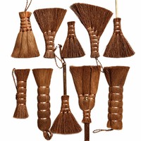 Brosse à plateau à thé artisanale à poils bruns, grande taille, non-pelucheuse, pour nettoyage de cuisine, style chinois créatif, modèle Kung Fu Zms-012