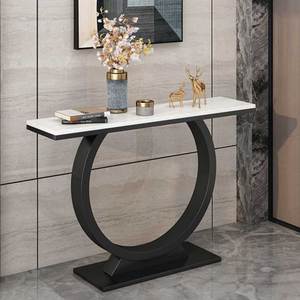 OMAN Contemporary Console <b>Table</b> with Mirrored Glass Top Iron Frame for Living Room Bedroom Farmhouse Feature <b>Storage</b>-CST055 - Product Image 6