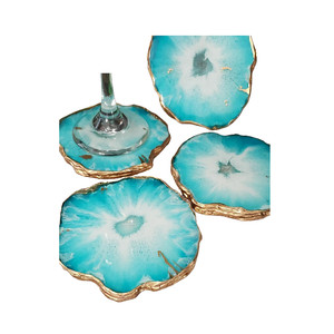 Posavasos de vidrio con taza de resina con tamaño y forma personalizados de calidad superior Posavasos de vidrio a granel - Product Image 6