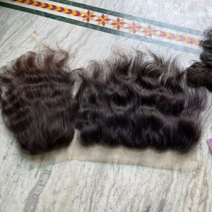 Cheveux humains vierges indiens naturels ondulés Remy de 24 pouces, extensions de haute qualité, double trame, noir, simple trame, prêt pour la permanente - Product Image 1