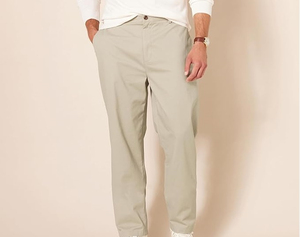 Pantalones Chinos de Hombre de Diseño Personalizado de Lujo, de Alta Calidad, de Lona, para Golf, de Secado Rápido, Ligeros, Lisos, de Corte Regular, Formales - Product Image 1