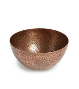 Tazón de servicio de cobre de diseño martillado con acabado de espejo Ideal para uso de servicio de ensalada de frutas - Product Image 2
