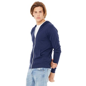 Sweat-shirt à capuche zippé pour homme, hiver, avec broderie et impression numérique, mélange de coton léger - Product Image 2