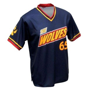 Uniforme de Béisbol Personalizado de Alta Calidad, Jersey de Béisbol Americano Transpirable, Ligero, que Absorbe la Humedad, con Cuello en V y Apliques - Product Image 3
