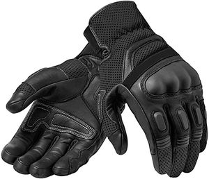Últimos guantes antideslizantes de protección completa para dedos Guantes de moto de cuero genuino Estilo clásico Guantes de carreras de motos - Product Image 5