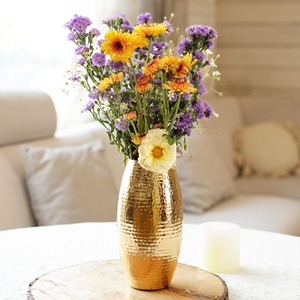 Elegant handcrafted metal <b>vase</b> for modern home interior decoration and stylish floral arrangement display - Product Image 2