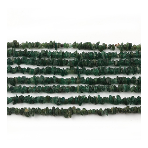 Venta al por mayor verde Aventurina oscuro metafísico Chips cadena a granel al por mayor cuentas de piedras preciosas naturales para la fabricación de joyas - Product Image 3