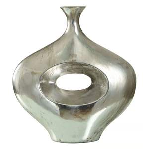 100%, duradero y respetuoso con el medio ambiente, aleación de fundición de aluminio, jarrón decorativo plateado pulido, decoración del hogar, jarrones usados para bodas - Product Image 1