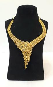 Offre directe d'usine ensemble de bijoux en diamant plaqué or 24K collier de style à la mode de trois grammes pour les mariages ensembles de bijoux fins - Product Image 2