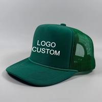 Gorro de camionero de espuma de 5 paneles de alta calidad al por mayor con logotipo personalizado bordado gorras de camionero de malla