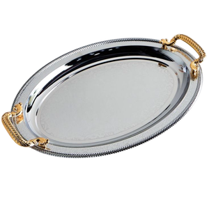 Bandeja de metal de diseño Bandeja de servicio de metal de tamaño y forma personalizada de aluminio vintage personalizada en formas personalizadas - Product Image 5