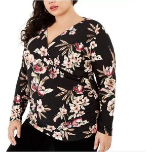 Top arricciato Stella da donna taglie forti di Rachel Roy in nero taglia 2X - Product Image 3