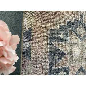 3x11.5 ft Turkish Rug, Herki Rug, <b>Brown</b> Ombr Rug <b>Wool</b> - Product Image 3