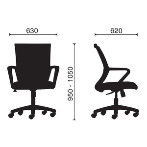 Chaise de bureau pivotante ergonomique moderne chromée avec hauteur réglable, mousse et tissu, et appui-tête réglable - BFGVP045 - Product Image 2