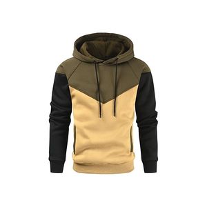 Sweat-shirts à capuche personnalisés pour hommes, couleur contrastée unie, saison hivernale, polyester/coton, polaire, écologiques, respirants - Product Image 2