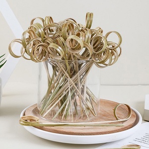 Round Bamboo Pick Stick for Cake Fruit Sandwich Appetizer Decoration Party Use Skewer <b>Toothpick</b> Eco Friendly Stick - Product Image 3