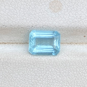 สร้อยคอเพชรสีฟ้ากะรัตพลอยสีธรรมชาติขนาด8x6มม. ลูกปัดสีขาวมรกตตัดสีฟ้าน่าอัศจรรย์หินโอปอลทรงรีหลวม - Product Image 1