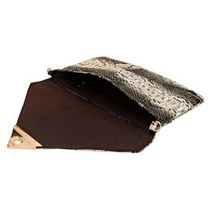 Pochette en cuir véritable de style vintage, sac de soirée classique pour femmes, soirées, mariages et occasions spéciales avec un style élégant - Product Image 1