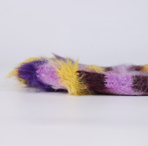 Invierno Super suave felpa peluda tejer pasamontañas tira moda cubierta completa Beanie para hombres y mujeres - Product Image 2