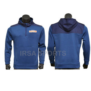 เสื้อฮู้ดพิมพ์โลโก้ตามสั่ง ผ้าฝ้าย 100% ระบายอากาศได้ดี คุณภาพสูง ไซส์ XS สำหรับผู้ชายและผู้หญิง ผ้าฟลีซแบบสวมหัว มีซิป รับผลิตแบบ OEM/ODM - Product Image 5