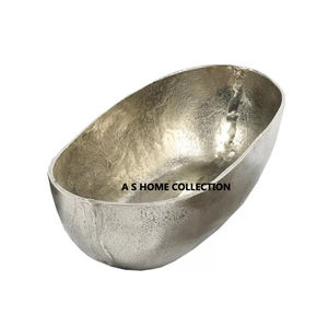 Grande taille décoration de la maison dessus de table bol en métal en laiton décoratif finition antique vaisselle bol de service ensemble de 2 - Product Image 6