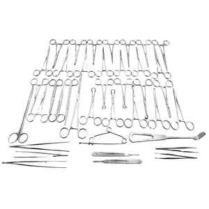 Kit d'instruments chirurgicaux : pinces et ciseaux en acier inoxydable de qualité allemande pour chirurgie abdominale - Product Image 5