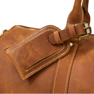 Grand sac de voyage de luxe en cuir véritable avec taille et logo personnalisables Style tendance durable et à la mode - Product Image 5