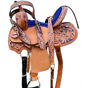 Selle occidentale de style anglais de qualité supérieure 100% équipement d'équitation essentiel en cuir durable fait à la main pour l'équitation - Product Image 1